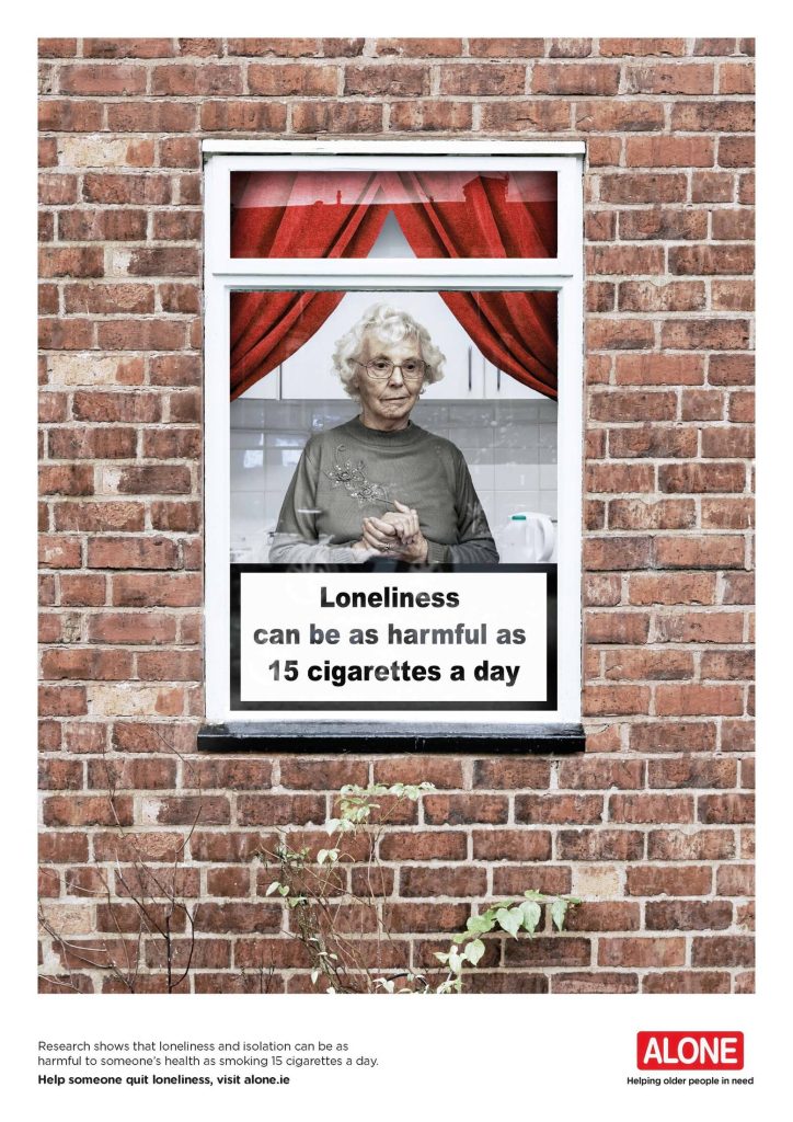 Poster aus einer Kampagne über die Auswirkungen der Einsamkeit von Marlboro