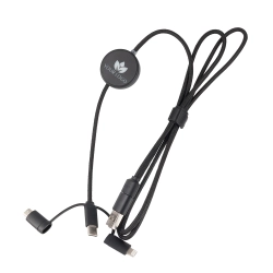 4-in-1-Ladekabel mit beleuchtetem Logo - LH-ZM02