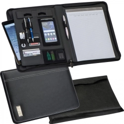 A4-Ordner mit liniertem Notizbuch- und Tabletfach