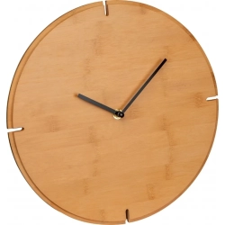 Bambus-Wanduhr