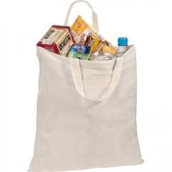 Baumwolltasche mit kurzen Henkeln, 140 g/m²