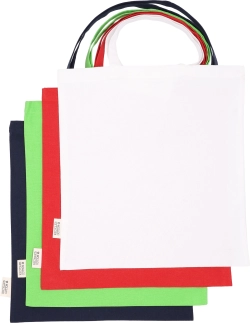 Baumwolltasche mit langen Henkeln, 180 g/m², aus recycelten Materialien