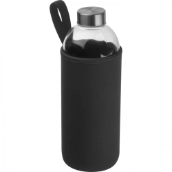 Glasflasche mit Hülle, 1000 ml