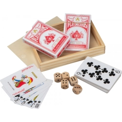 Kartenspiel mit Würfeln