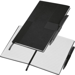 Liniertes Notizbuch A5 mit Stift