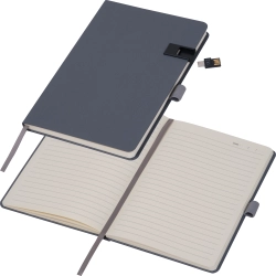 Liniertes Notizbuch mit 16 GB USB-Speicher