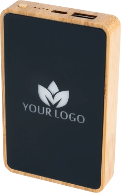 Powerbank 5000 mAh mit beleuchtetem Logo