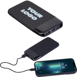 Powerbank mit beleuchtetem Logo, 8000 mAh
