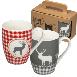 Set mit 2 Weihnachtsporzellanbechern, 300 ml