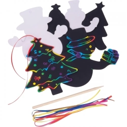 Weihnachtsornamente zum Rubbeln