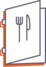 Speisekarten mit Drahtheftung