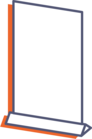 Tischaufsteller aus Plexiglas