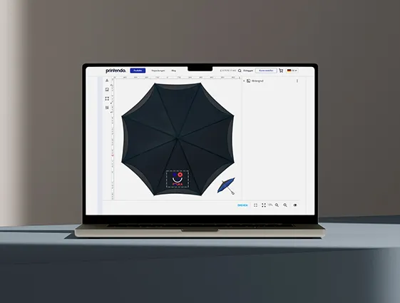Nutzen Sie den Online-Designer in Regenschirmen
