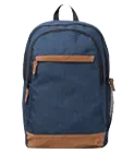 Rucksack universell 15" dunkelblau-braun Online-Druck