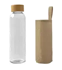 Glasflasche mit Juteummantelung 500 ml Online-Druck