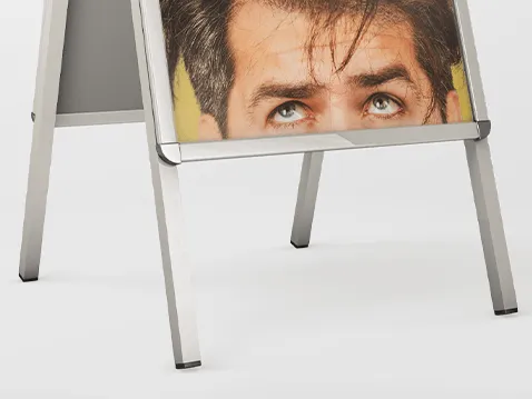 Kundenstopper aus Alu bedruckt
