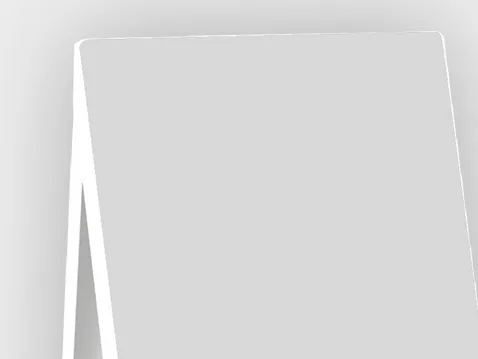 Kundenstopper aus PVC unbedruckt