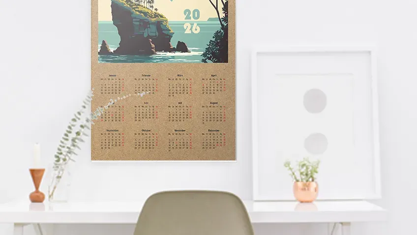 Posterkalender mit Leiste Online-Druck 1