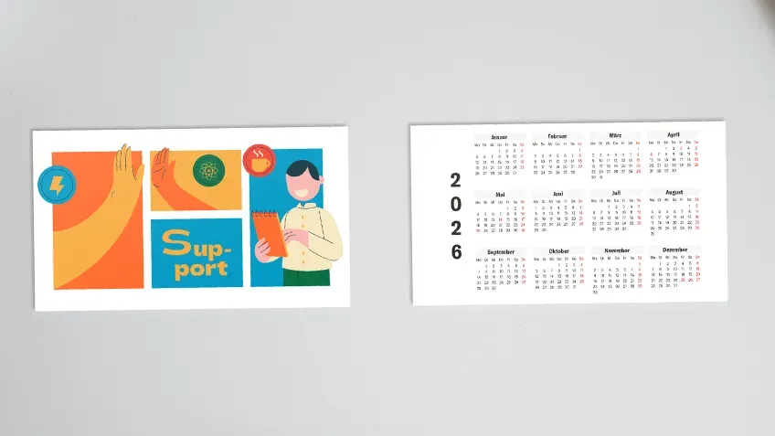 Scheckkartenkalender Online-Druck 2