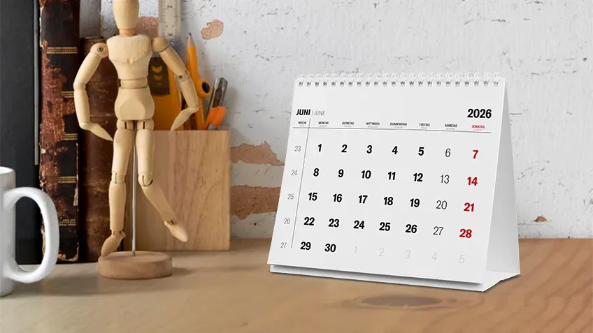 Aufstell-Spiral-Monatskalender Online-Druck 2