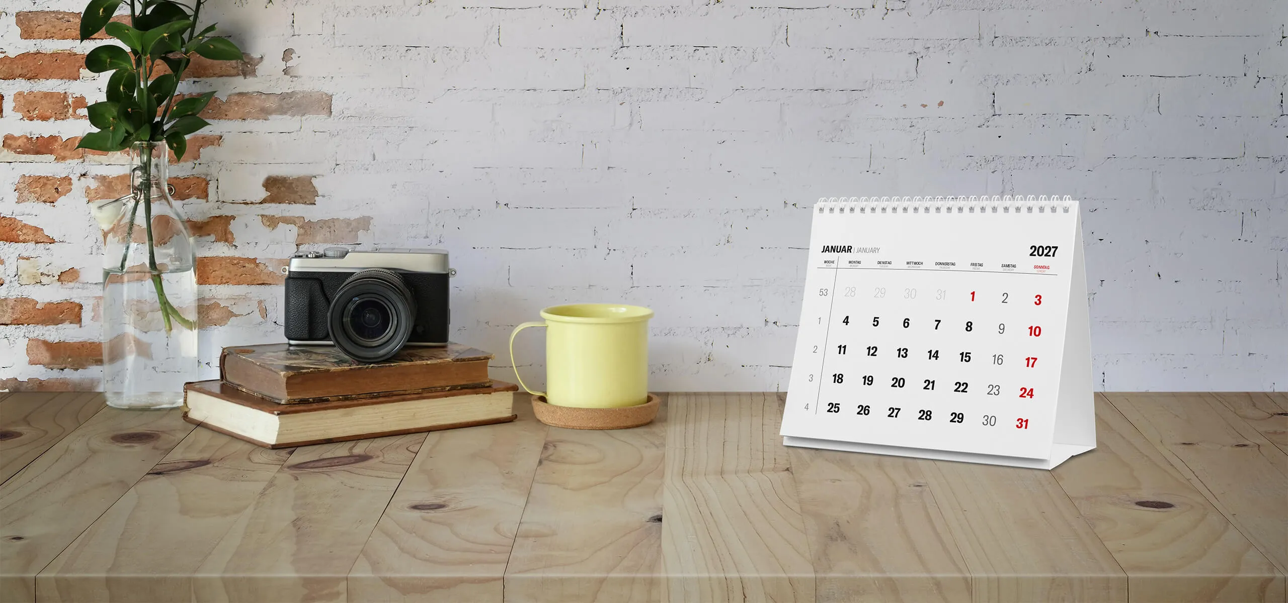 Aufstell-Spiral-Monatskalender Online Drucken