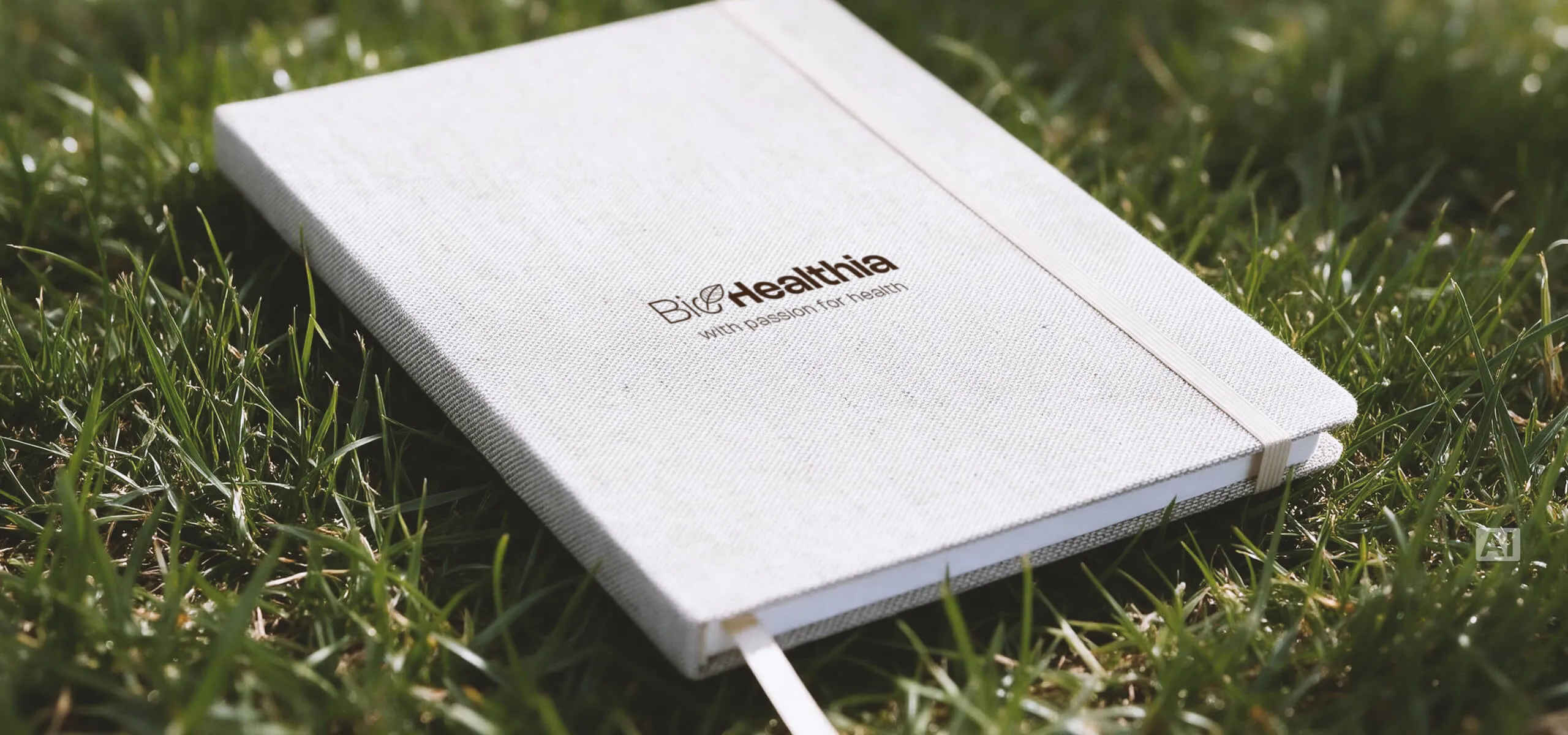 Heller A5-Tageskalender im Hardcover mit Logo und Gummiband