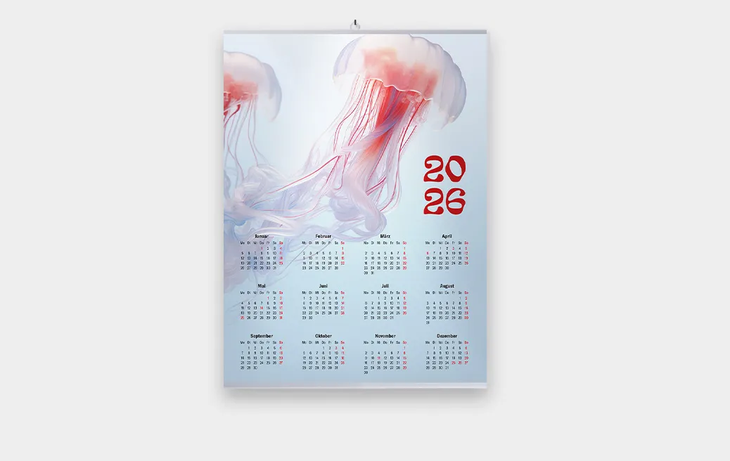 Posterkalender mit Leiste