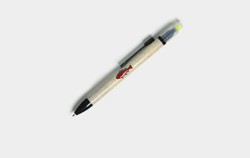 Kugelschreiber eco friendly mit Textmarker