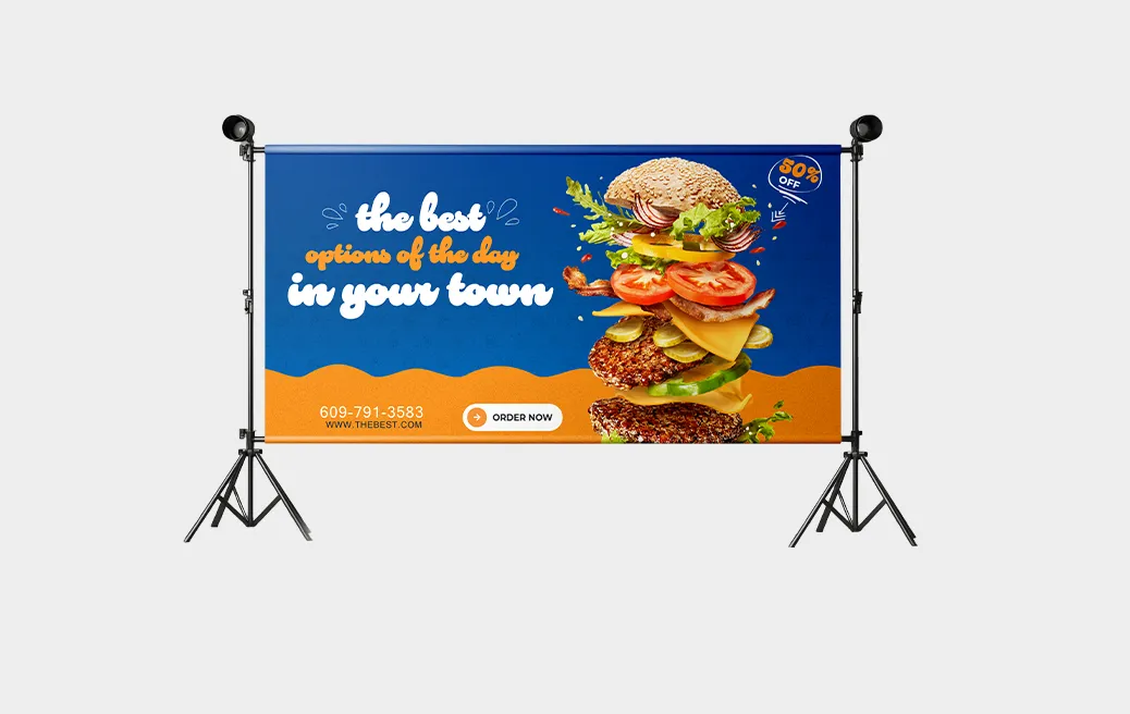 PVC-Banner einseitig mit Hohlsaum