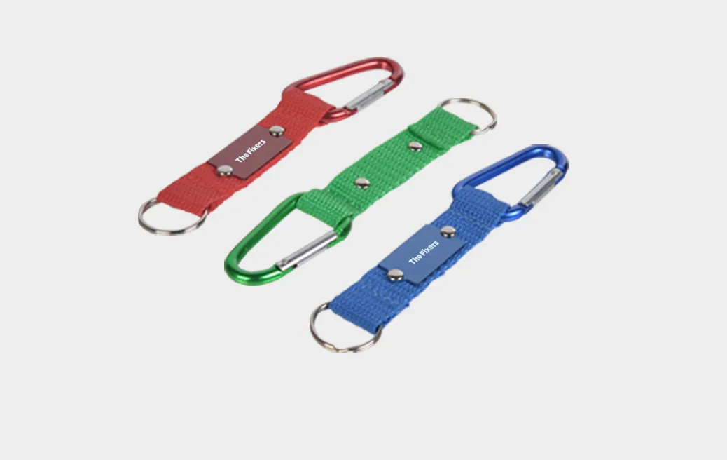 Schlüsselanhänger Karabiner mit Band