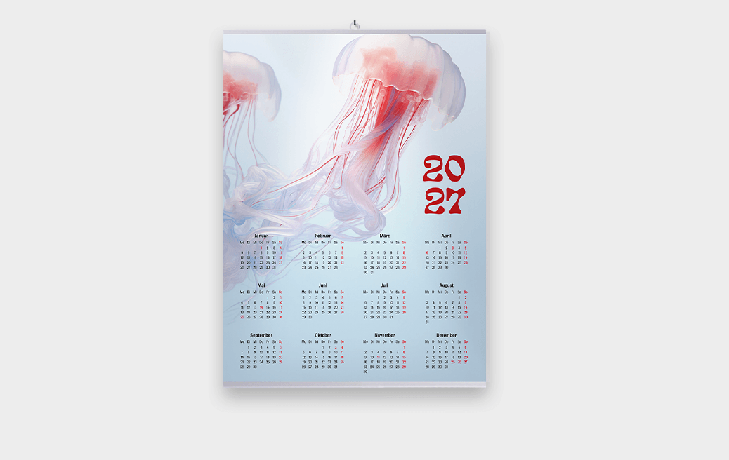 Posterkalender mit Leiste
